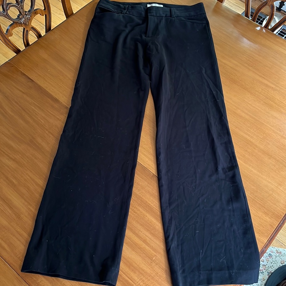 Straight Wide Leg Black Pants
